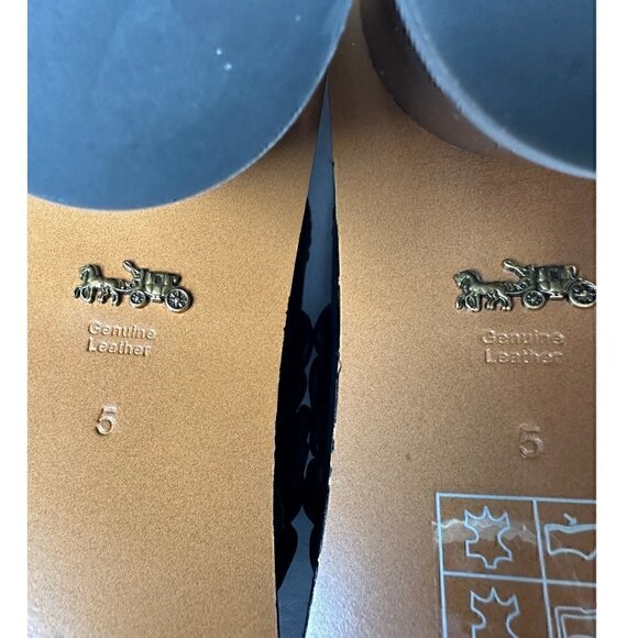 Coach Brown Leather Tea Rose Mule Sandals - EUC - Picture 8 of 8